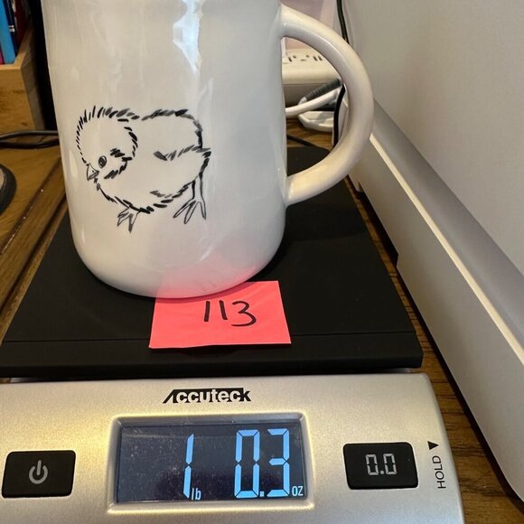 Rae Dunn CHICK Ceramic Mug Double Sided Large Coffee Tea Cup Easter PEEP PEEP - Picture 8 of 8